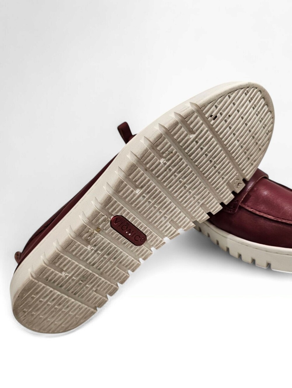VIONIC Uptown Women Wine Red Leather Comfort Penny Loafers 8.5M - Picture 7 of 8